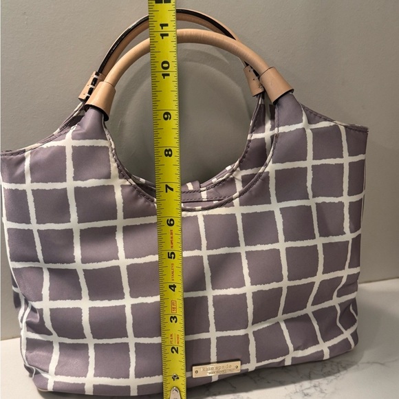 Kate Spade Gray and White Ribbon Nylon Shoulder Bag - Picture 4 of 15